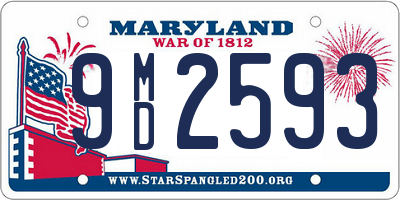 MD license plate 9MD2593