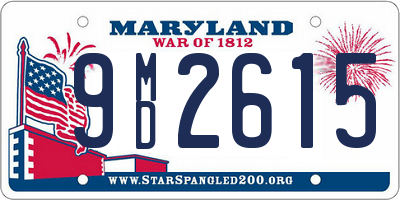 MD license plate 9MD2615