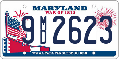 MD license plate 9MD2623