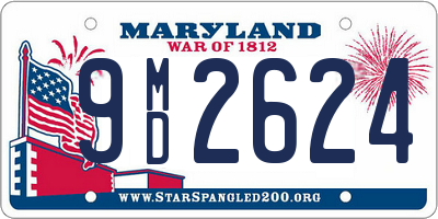 MD license plate 9MD2624