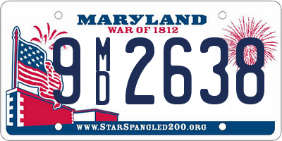 MD license plate 9MD2638