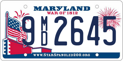 MD license plate 9MD2645