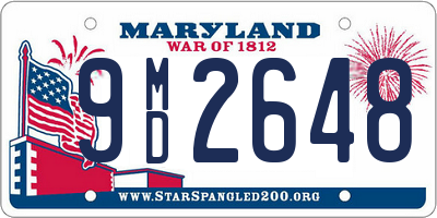 MD license plate 9MD2648