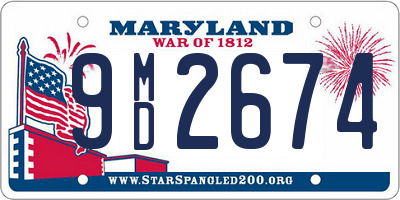 MD license plate 9MD2674