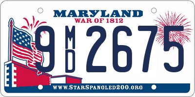 MD license plate 9MD2675