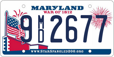 MD license plate 9MD2677