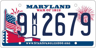 MD license plate 9MD2679