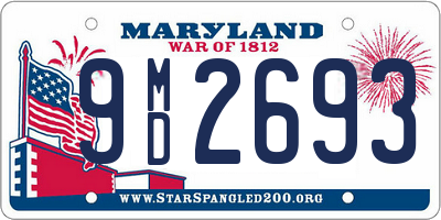 MD license plate 9MD2693