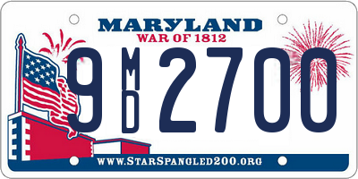MD license plate 9MD2700
