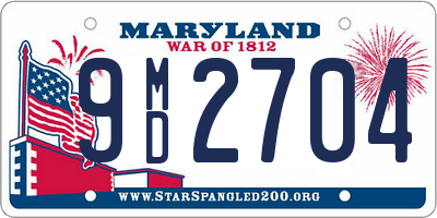 MD license plate 9MD2704