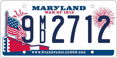 MD license plate 9MD2712