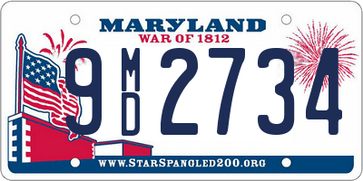 MD license plate 9MD2734