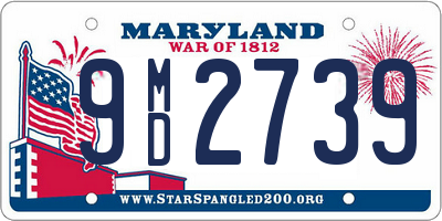 MD license plate 9MD2739