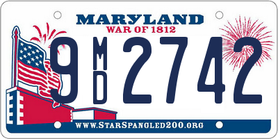 MD license plate 9MD2742