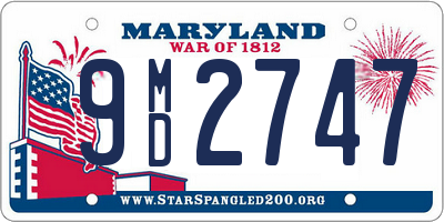 MD license plate 9MD2747