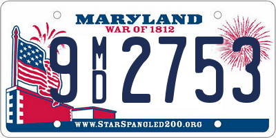 MD license plate 9MD2753