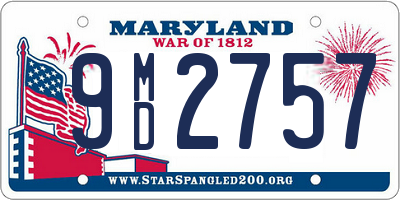 MD license plate 9MD2757