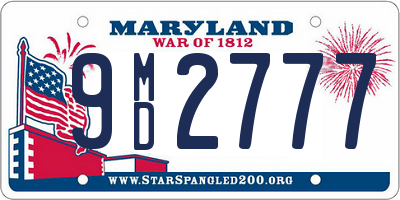 MD license plate 9MD2777