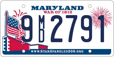 MD license plate 9MD2791