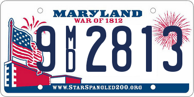 MD license plate 9MD2813