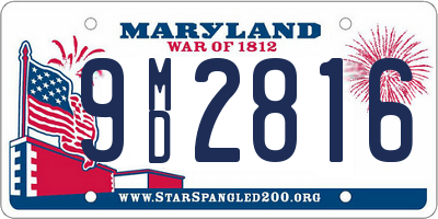 MD license plate 9MD2816