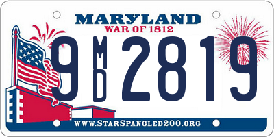 MD license plate 9MD2819