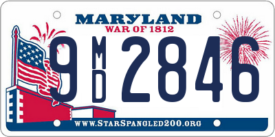 MD license plate 9MD2846