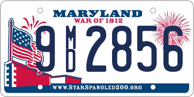 MD license plate 9MD2856