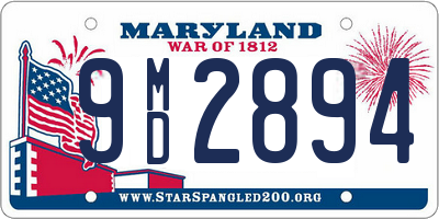 MD license plate 9MD2894