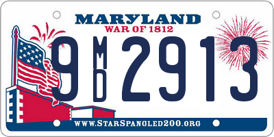 MD license plate 9MD2913