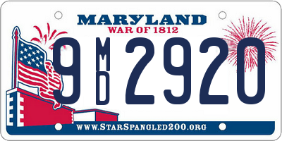 MD license plate 9MD2920