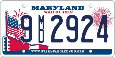 MD license plate 9MD2924