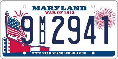 MD license plate 9MD2941