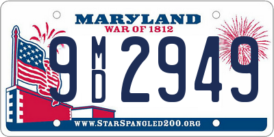 MD license plate 9MD2949