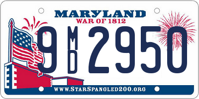 MD license plate 9MD2950