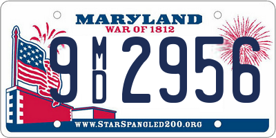 MD license plate 9MD2956