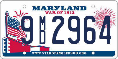 MD license plate 9MD2964