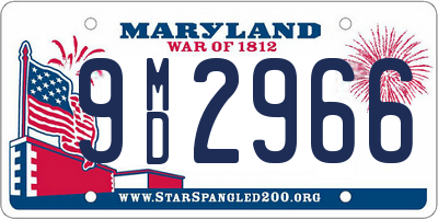 MD license plate 9MD2966