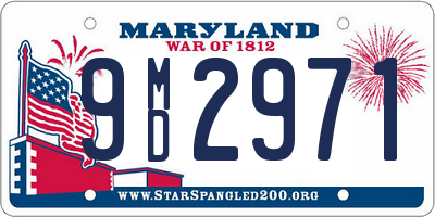 MD license plate 9MD2971