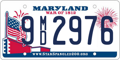 MD license plate 9MD2976