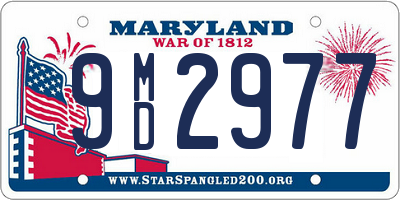 MD license plate 9MD2977