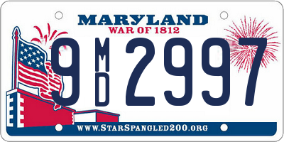 MD license plate 9MD2997