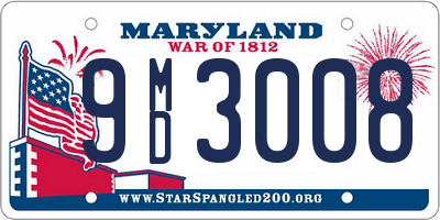 MD license plate 9MD3008