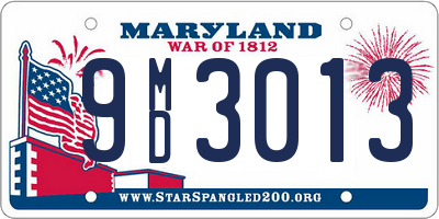 MD license plate 9MD3013