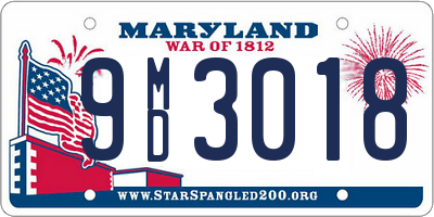 MD license plate 9MD3018