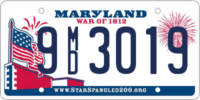 MD license plate 9MD3019