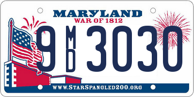 MD license plate 9MD3030