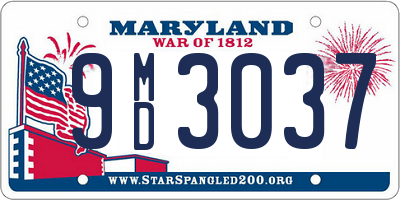 MD license plate 9MD3037