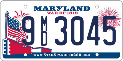 MD license plate 9MD3045