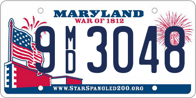 MD license plate 9MD3048